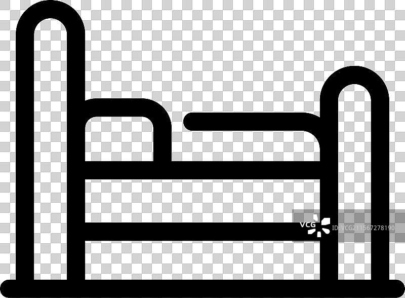 舒适的双人床，上面放着两个枕头图片素材