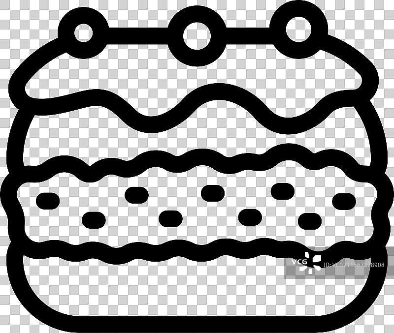 美味的分层蛋糕上淋着甜蜜的糖霜图片素材