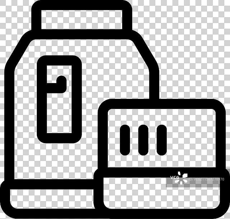 蛋白粉瓶和容器图标图片素材