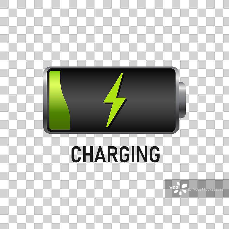 平面风格的碱性电池图标图片素材