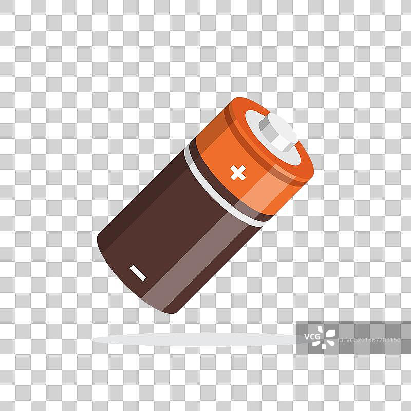 平面风格的碱性电池图标图片素材