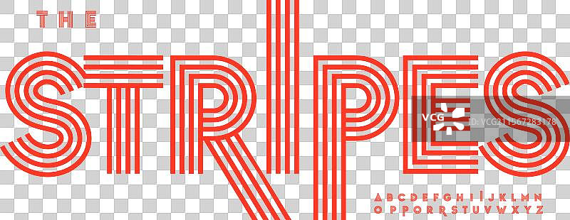 条纹复古字母线性几何图案图片素材