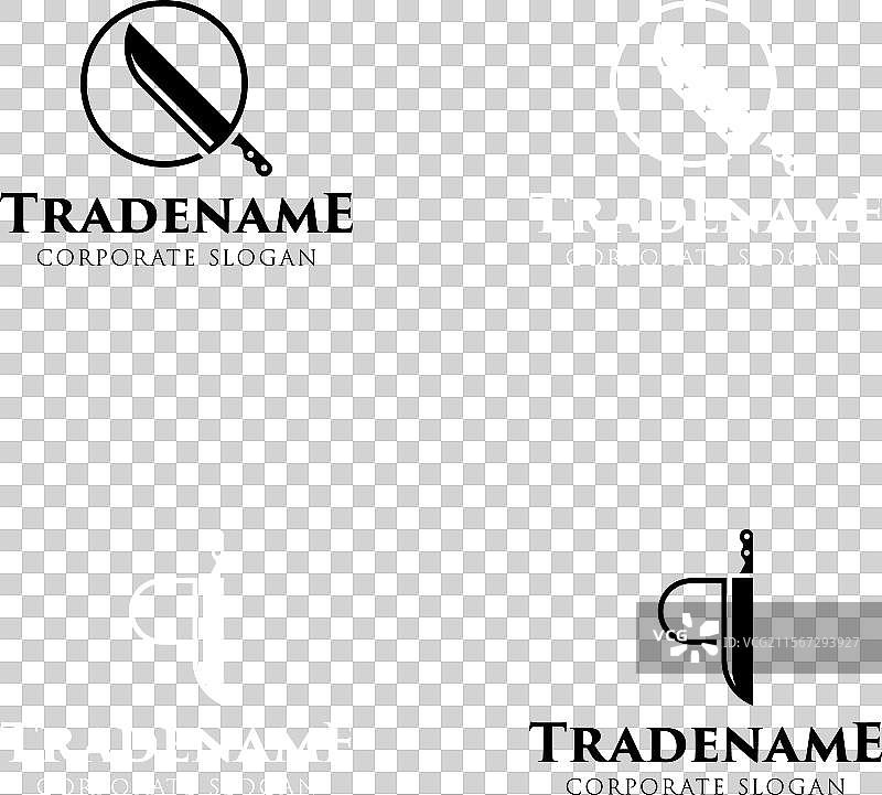 字母Q刀具标志，适用于烹饪品牌图片素材