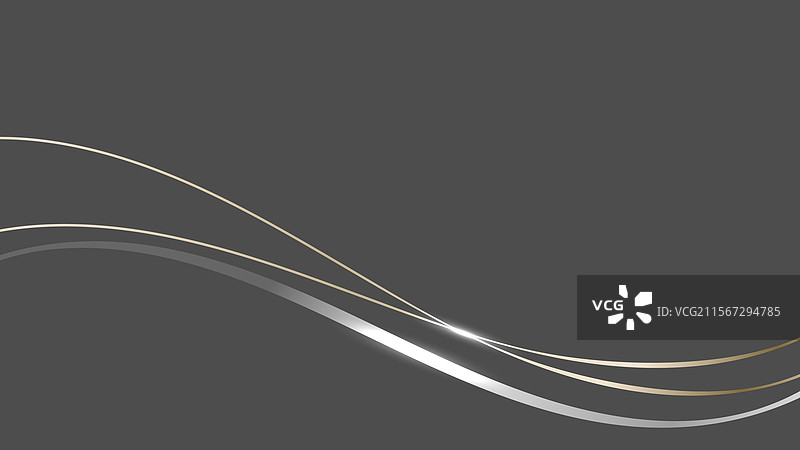 抽象的3D奢华丝带和线条元素图片素材