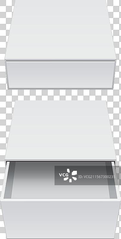 逼真的滑动盒子打开了图片素材