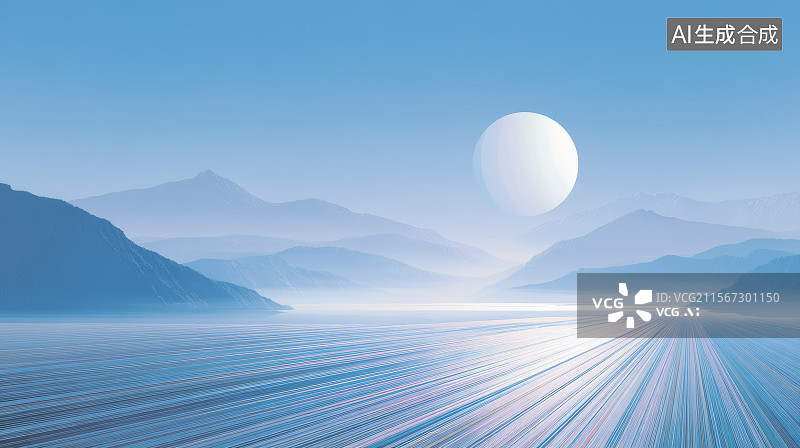 【AI数字艺术】雪山背景，抽象概念背景图片素材