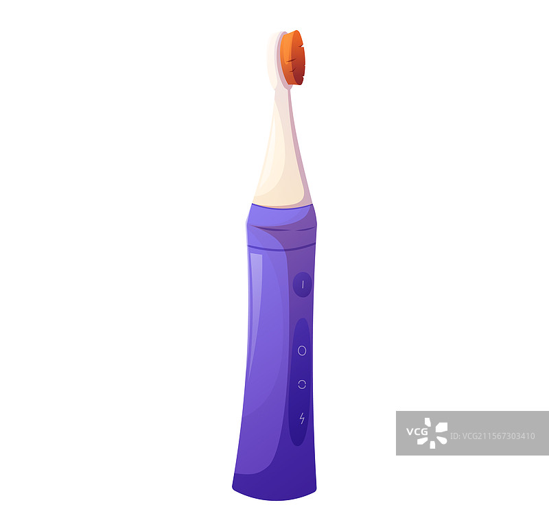 现代紫色手柄的电动牙刷图片素材
