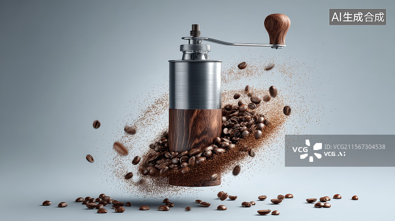 【AI数字艺术】手动咖啡机图片素材