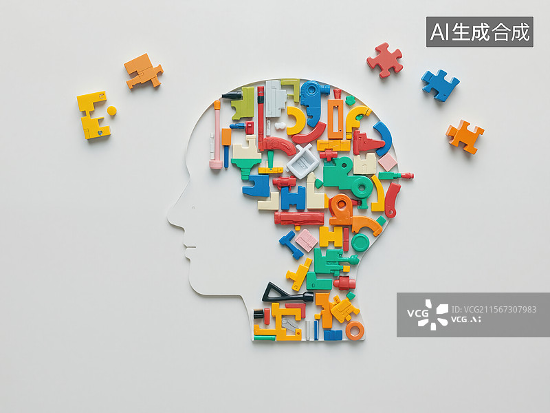 【AI数字艺术】智慧拼图图片素材