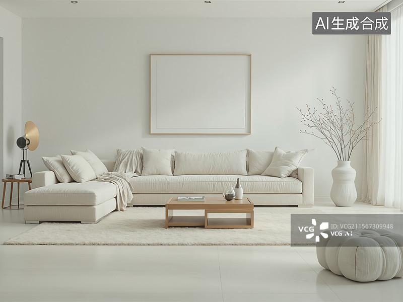 【AI数字艺术】现代简约客厅图片素材