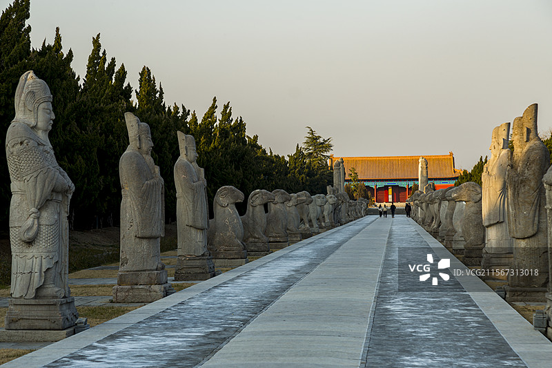 安徽滁州凤阳明皇陵景区神道石像生图片素材