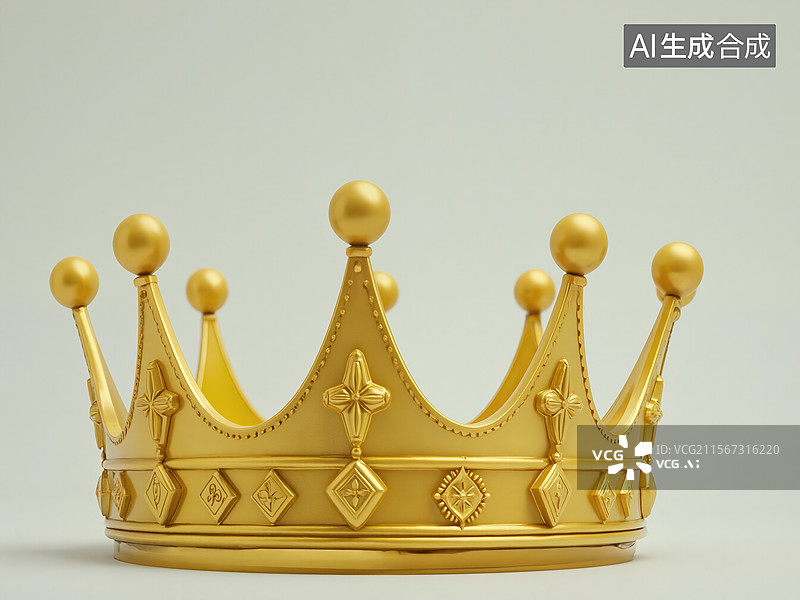 【AI数字艺术】金色皇冠图片素材
