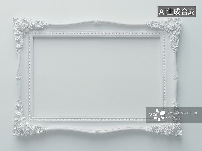 【AI数字艺术】空白画框图片素材