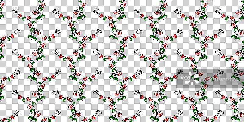 红丝带花植物的图案77图片素材