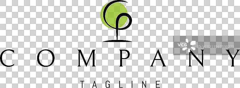 一个带有抽象树形图案的标志图片素材