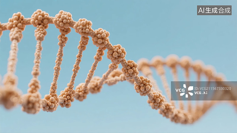 【AI数字艺术】DNA双螺旋结构图片素材