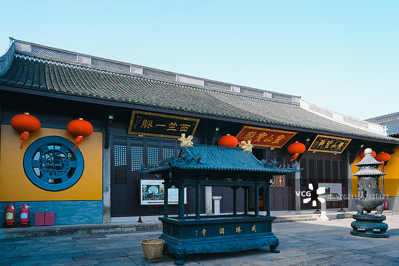 浙江省绍兴市书圣故里景区戒珠讲寺  原为王羲之的故宅图片素材