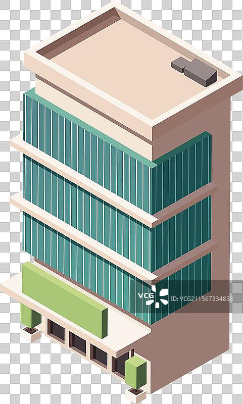 城市建筑等距图标图片素材