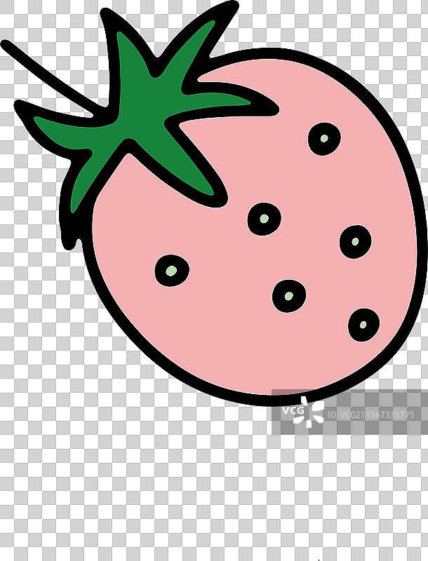 草莓 奶油草莓 浆果 简笔画 卡通 水果 设计 元素图片素材