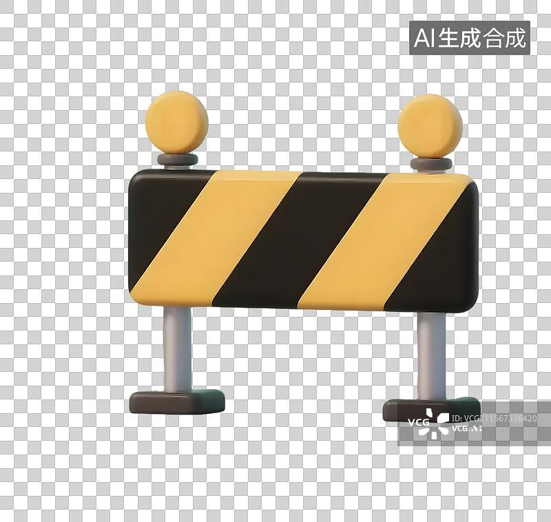 【AI数字艺术】道路施工安全警示图片素材