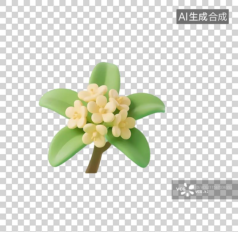 【AI数字艺术】【免抠】清新桂花绽放图片素材