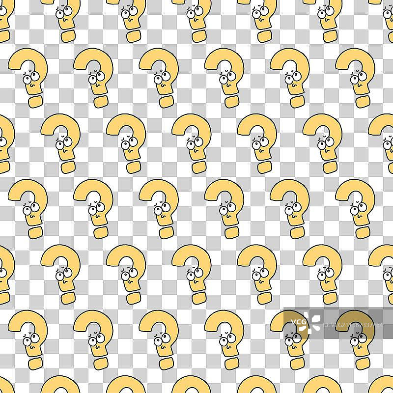 可爱的头脑风暴表情与问题探索图案图片素材