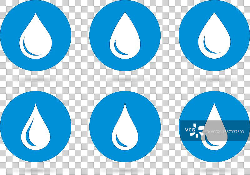 水滴图标集和泪水符号图片素材