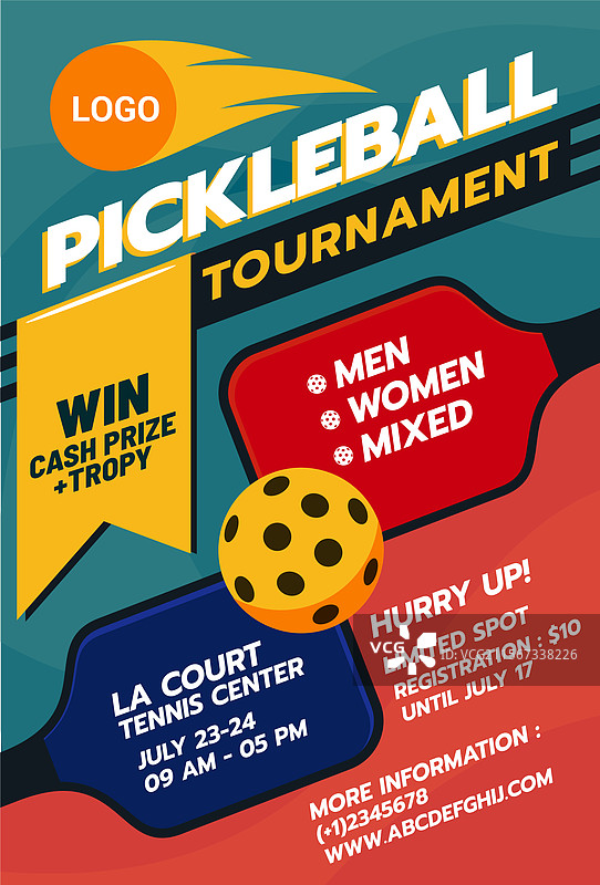 动态的乒乓球宣传单或海报图片素材