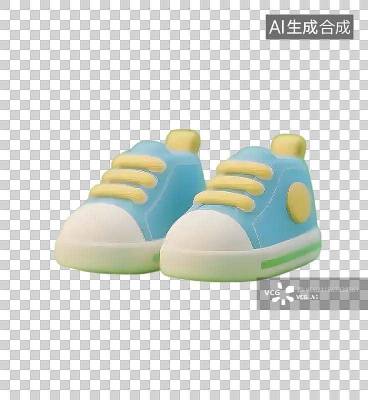 【AI数字艺术】卡通风儿童运动鞋图片素材