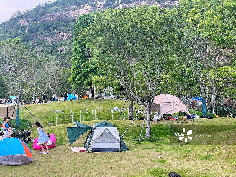 露营深圳大鹏东山图片素材