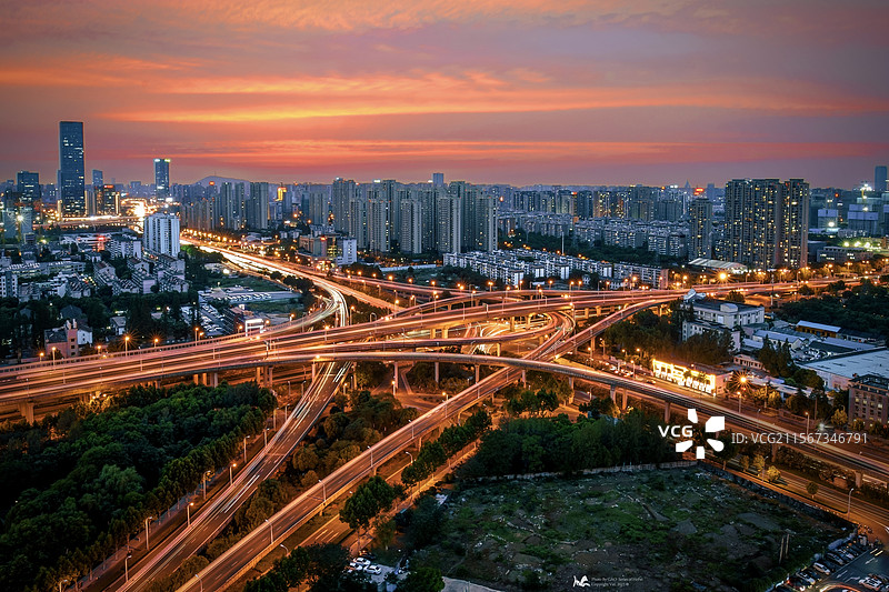 5.10合肥晚霞图片素材