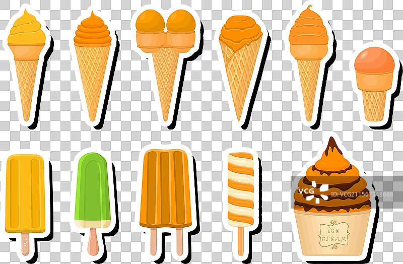 主题为大冰淇淋冰棒的不同款式图片素材