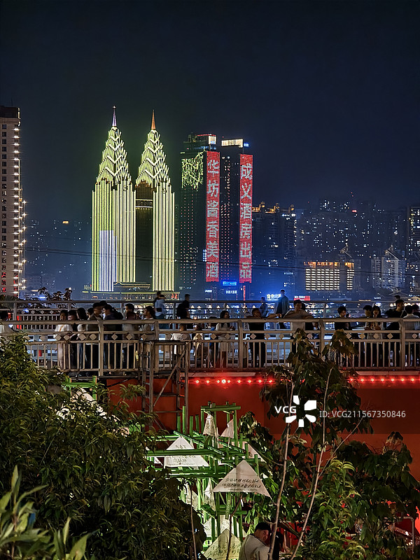 重庆下浩里拍摄的重庆天际线夜景图片素材