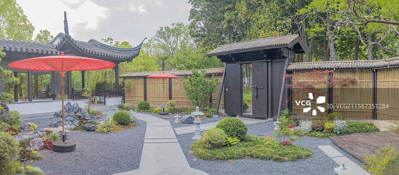 中式园林庭院图片素材