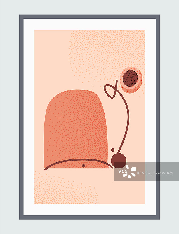 抽象框架艺术印刷品，极简设计图片素材