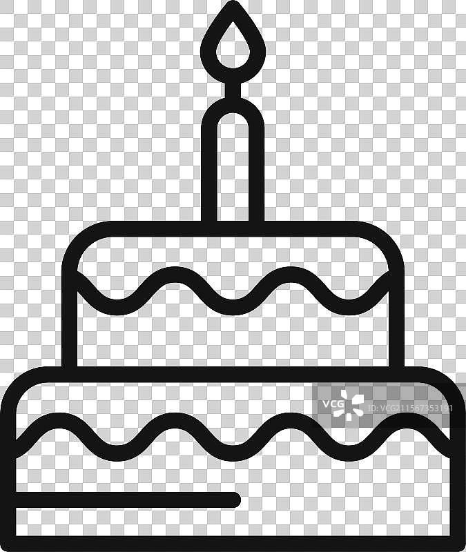 庆祝生日蛋糕图标，完美适合派对图片素材