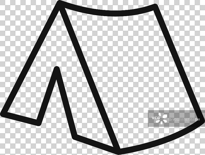 露营图标集合，户外徒步装备图片素材