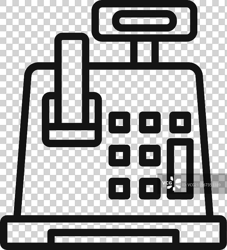 零售用的销售点收银机图标图片素材