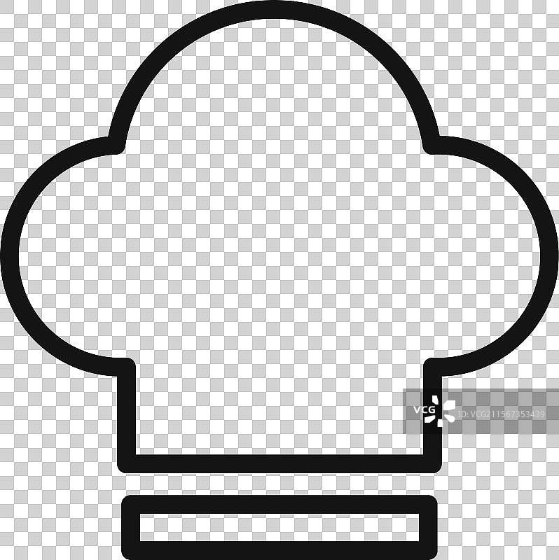 烹饪课程理想的厨师帽图标图片素材