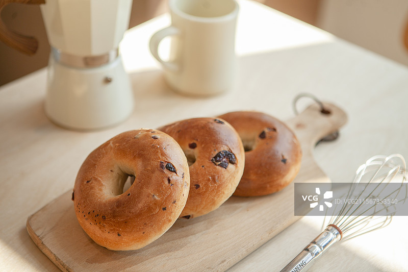 贝果，蔓越莓贝果，贝果面包，面包，美食，美味，早餐，甜品，点心，烘培，早点，下午茶，甜点，面包房图片素材