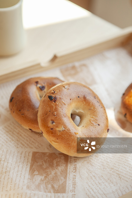 贝果，蔓越莓贝果，贝果面包，面包，美食，美味，早餐，甜品，点心，烘培，早点，下午茶，甜点，面包房图片素材