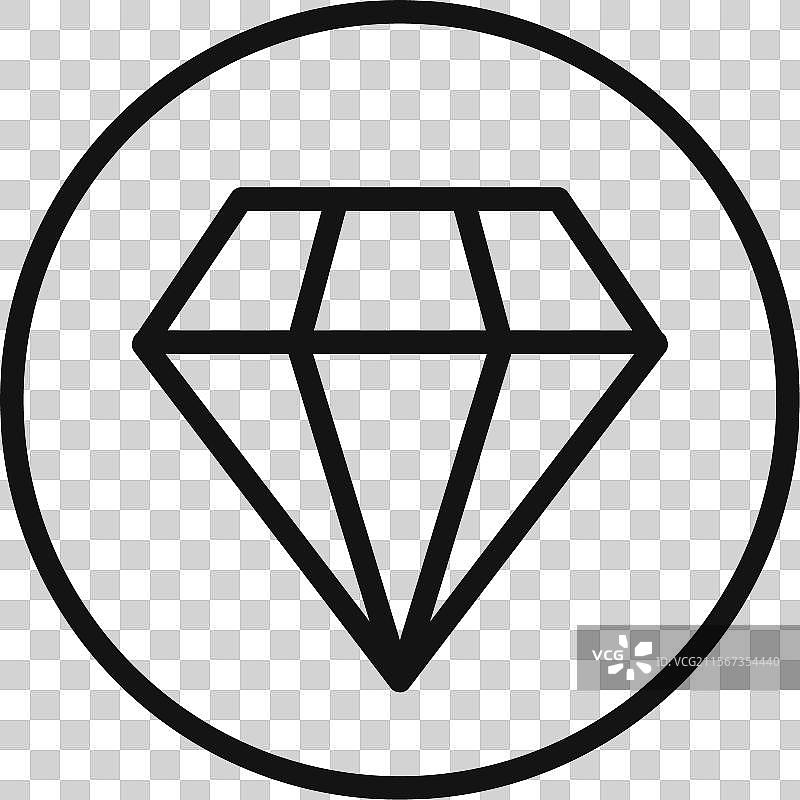 奢华的钻石图标，理想用于珠宝和财富主题图片素材