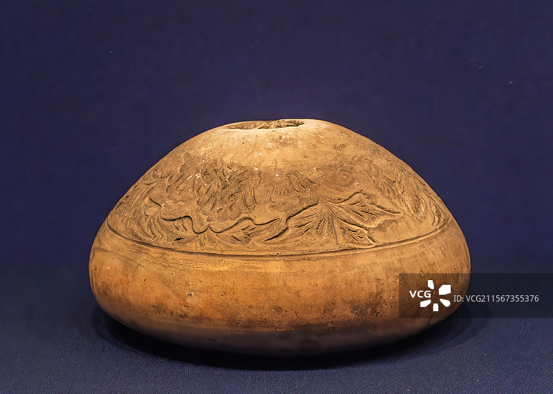 陕西历史博物馆藏元代文物花卉纹碗范图片素材