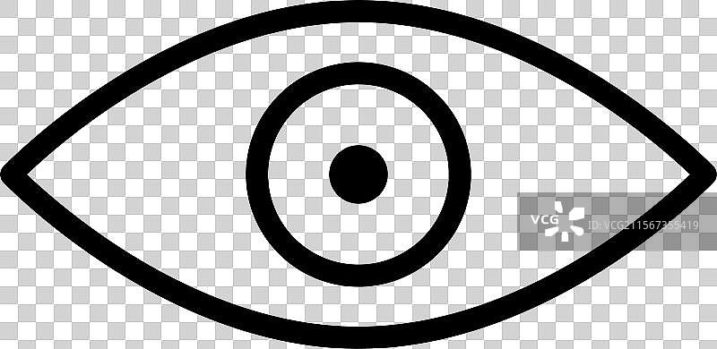 视觉眼睛图标，适合安全和光学领域图片素材