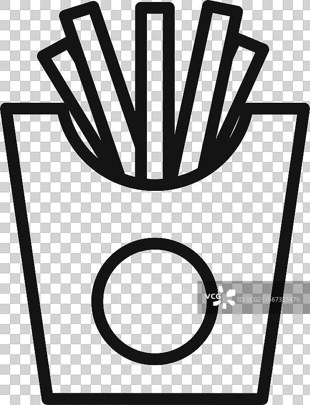 餐厅菜单用的金色薯条图标图片素材