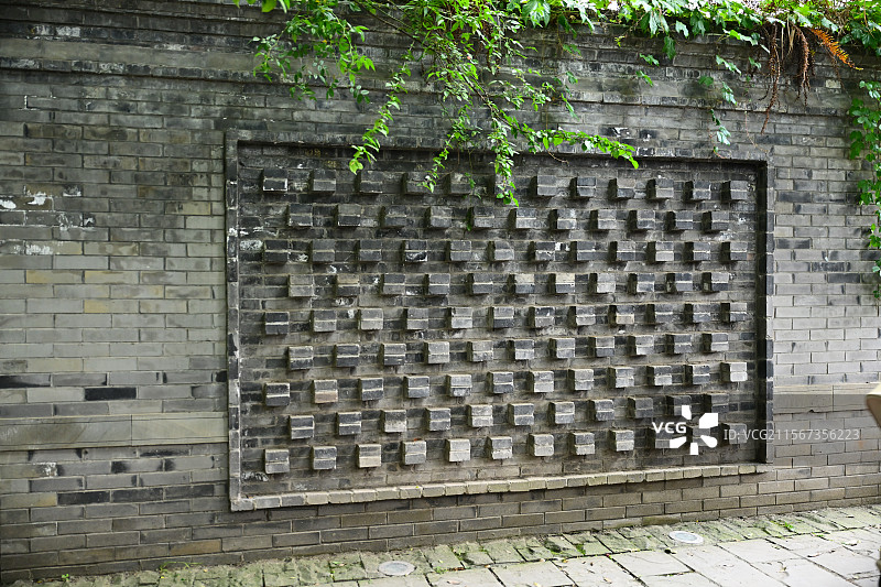 唐昌古镇，千年古镇，青砖墙图片素材