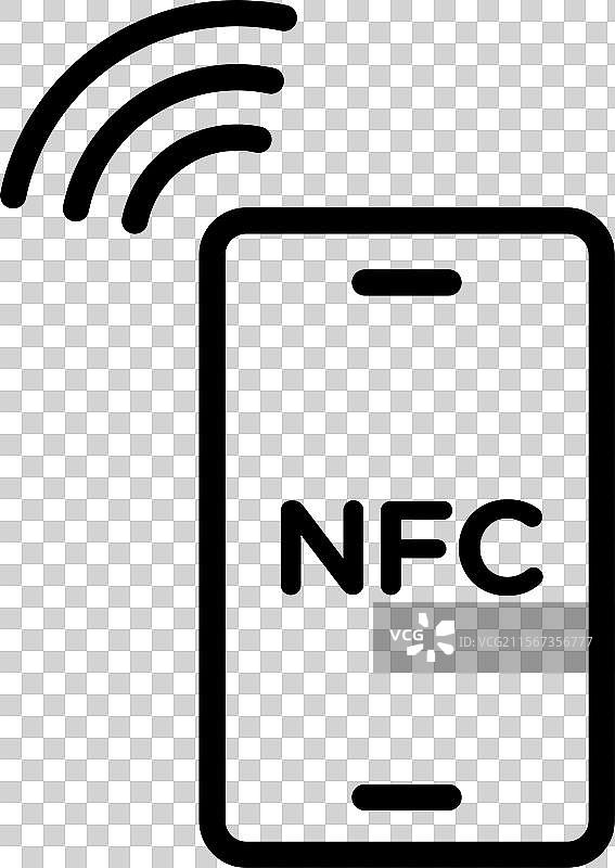 适合非接触式支付的NFC支付图标图片素材
