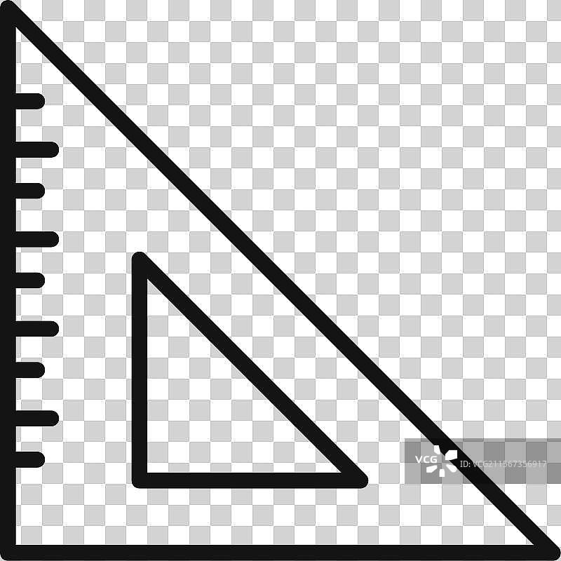 几何工具的三角尺图标图片素材