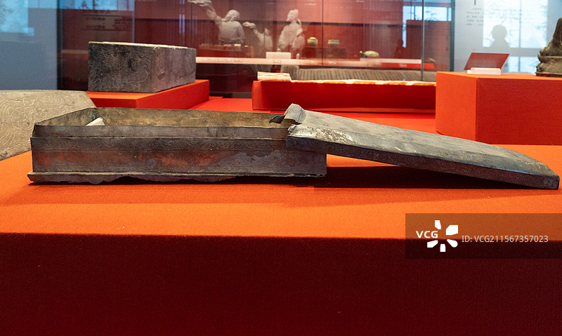 银棺 宋代 崇觉寺铁塔出土 山东省济宁市博物馆（文化中心新馆）图片素材