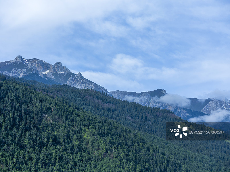 甘肃省甘南藏族自治州部白云景区图片素材